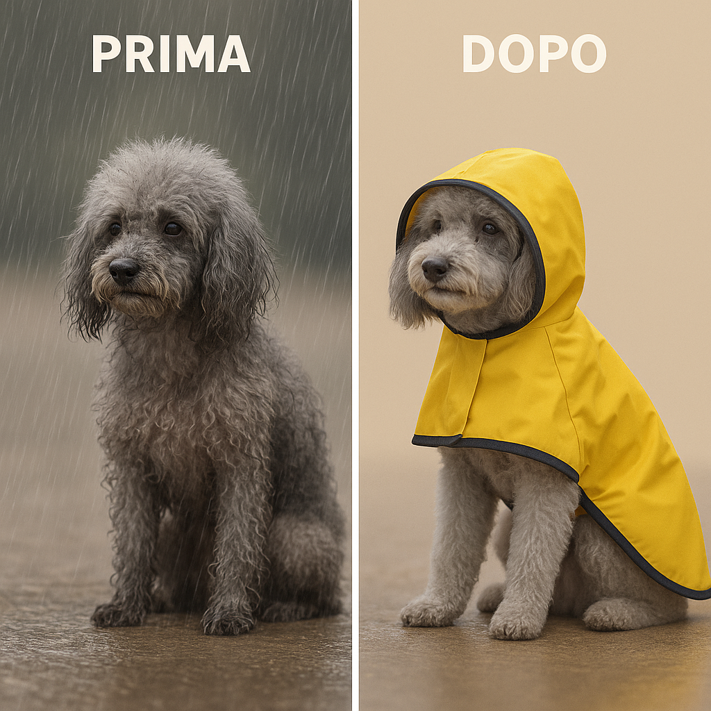 Il mantello impermeabile per il cane