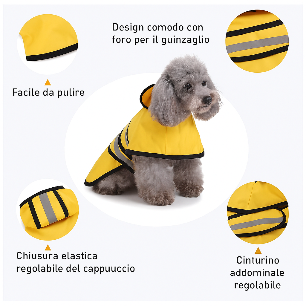 Il mantello impermeabile per il cane